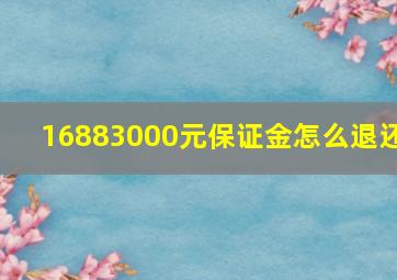 16883000元保证金怎么退还