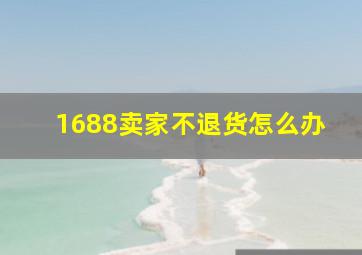 1688卖家不退货怎么办