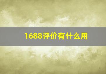 1688评价有什么用