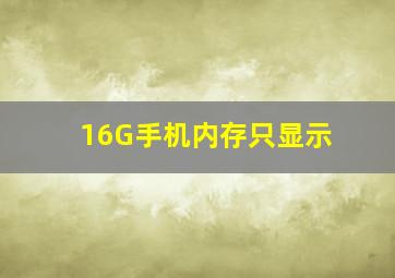 16G手机内存只显示