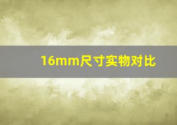 16mm尺寸实物对比