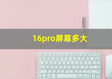 16pro屏幕多大