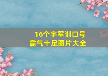 16个字军训口号霸气十足图片大全