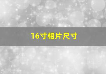 16寸相片尺寸