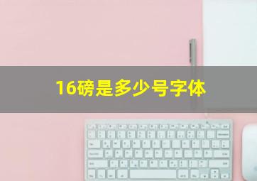 16磅是多少号字体