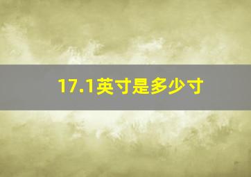 17.1英寸是多少寸