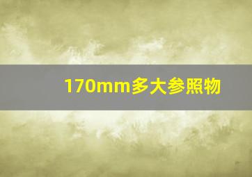 170mm多大参照物