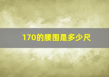 170的腰围是多少尺