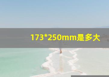 173*250mm是多大