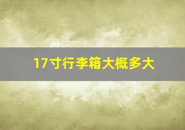 17寸行李箱大概多大