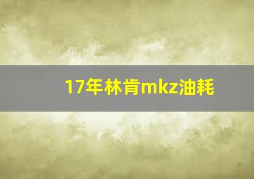 17年林肯mkz油耗