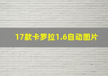 17款卡罗拉1.6自动图片