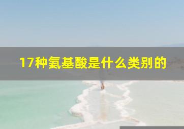 17种氨基酸是什么类别的