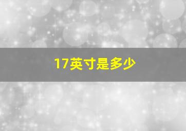 17英寸是多少