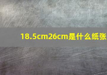 18.5cm26cm是什么纸张