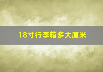 18寸行李箱多大厘米