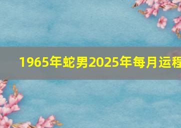 1965年蛇男2025年每月运程