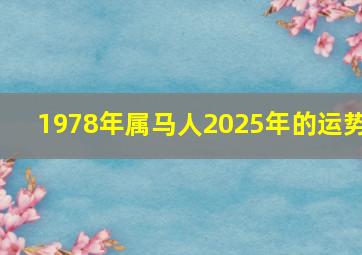 1978年属马人2025年的运势