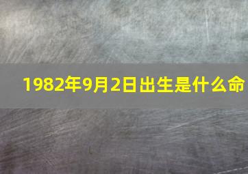 1982年9月2日出生是什么命