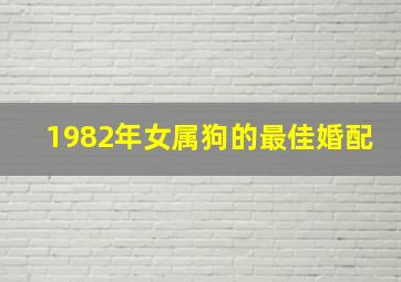 1982年女属狗的最佳婚配