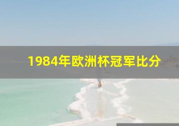 1984年欧洲杯冠军比分