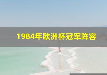 1984年欧洲杯冠军阵容