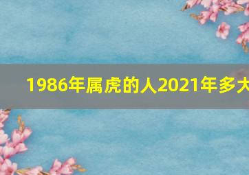 1986年属虎的人2021年多大