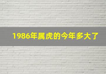 1986年属虎的今年多大了