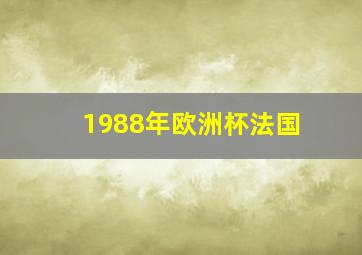 1988年欧洲杯法国