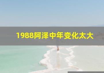 1988阿泽中年变化太大