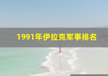 1991年伊拉克军事排名