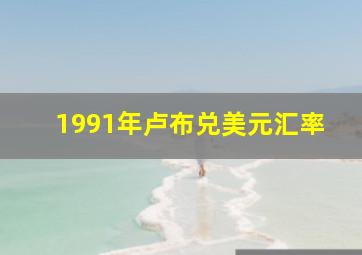 1991年卢布兑美元汇率