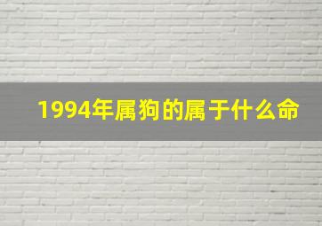 1994年属狗的属于什么命