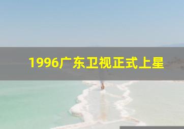 1996广东卫视正式上星