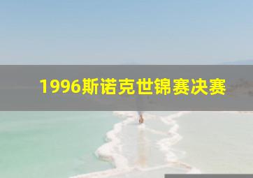 1996斯诺克世锦赛决赛