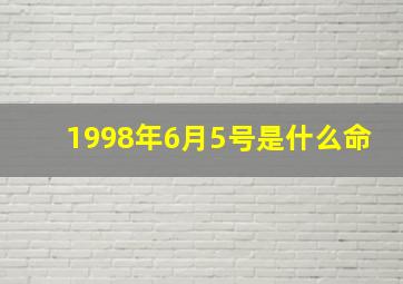 1998年6月5号是什么命