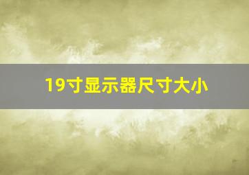 19寸显示器尺寸大小