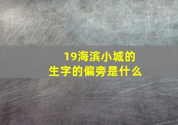 19海滨小城的生字的偏旁是什么