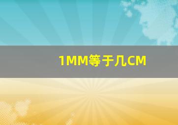 1MM等于几CM