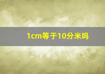 1cm等于10分米吗