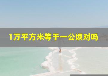 1万平方米等于一公顷对吗