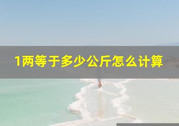 1两等于多少公斤怎么计算