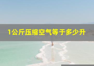 1公斤压缩空气等于多少升