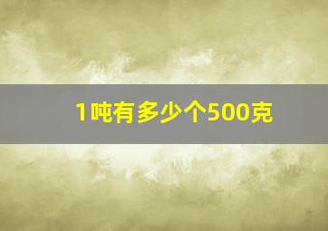 1吨有多少个500克