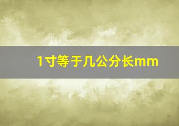 1寸等于几公分长mm