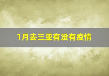 1月去三亚有没有疫情