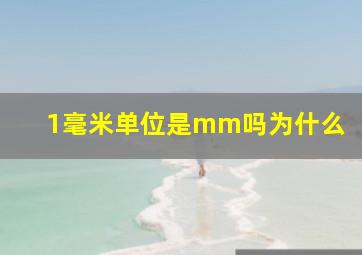 1毫米单位是mm吗为什么