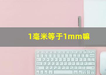 1毫米等于1mm嘛