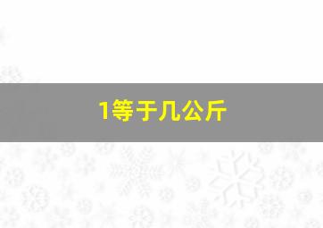 1等于几公斤