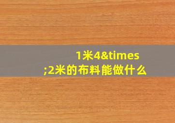 1米4×2米的布料能做什么